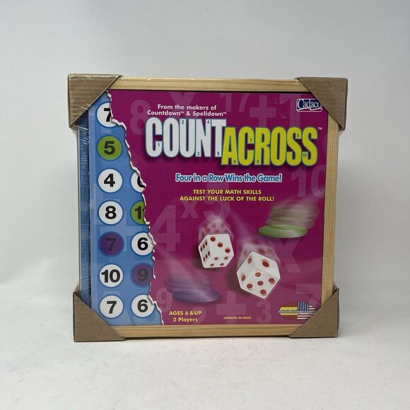 Cadaco Count Across Math Challenge Dice Educational Game Add Multiply 4 In A Row - Picture 3 of 3